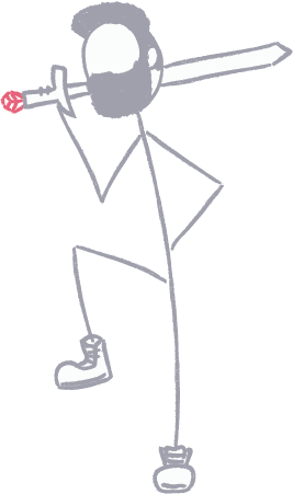 stick figure swordsman